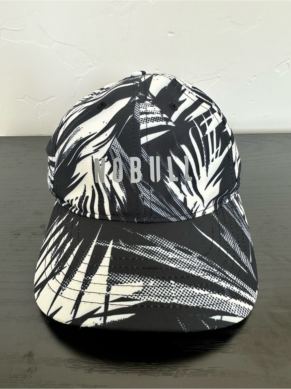 NOBULL Black & White Palm-Pattern Hat